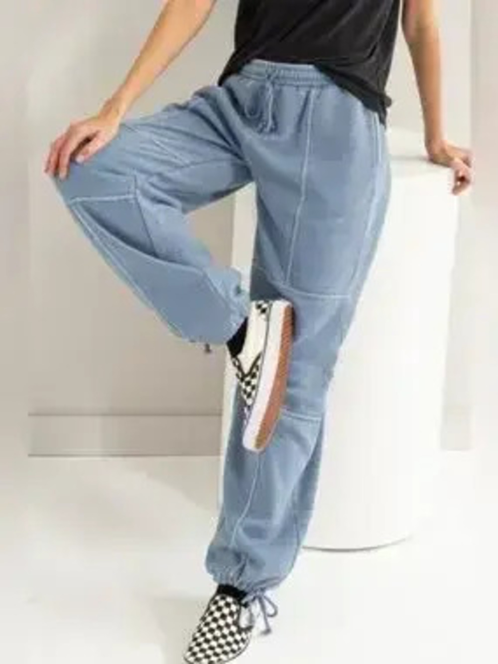 HYFVE Stitched Design Drawstring Sweatpants - Picture 3 of 3